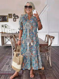 Leontine | Boho Print Maxi Dress