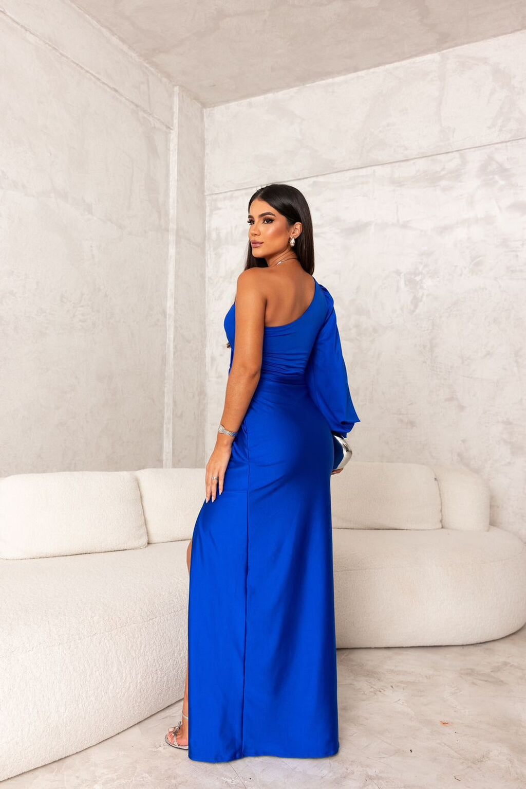 Valencia | One-Shoulder Satin Evening Gown