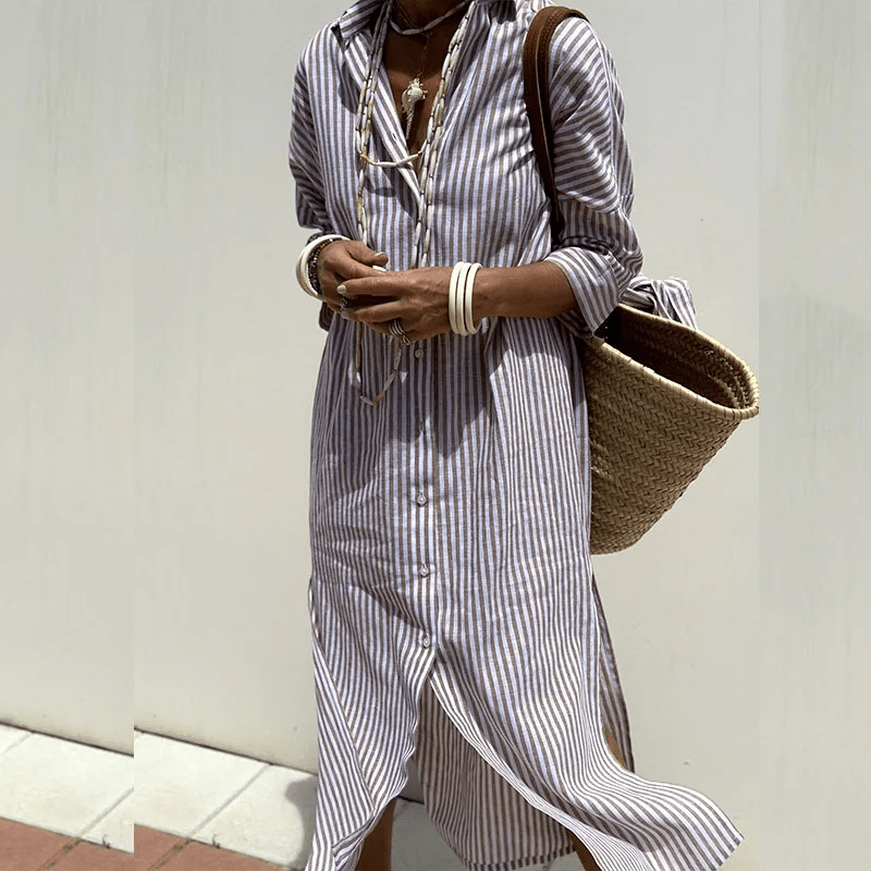 Colbie | Urban Striped Women’s Shirt Dress