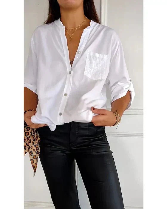 Isabeau | Chic Sequin Detail Blouse