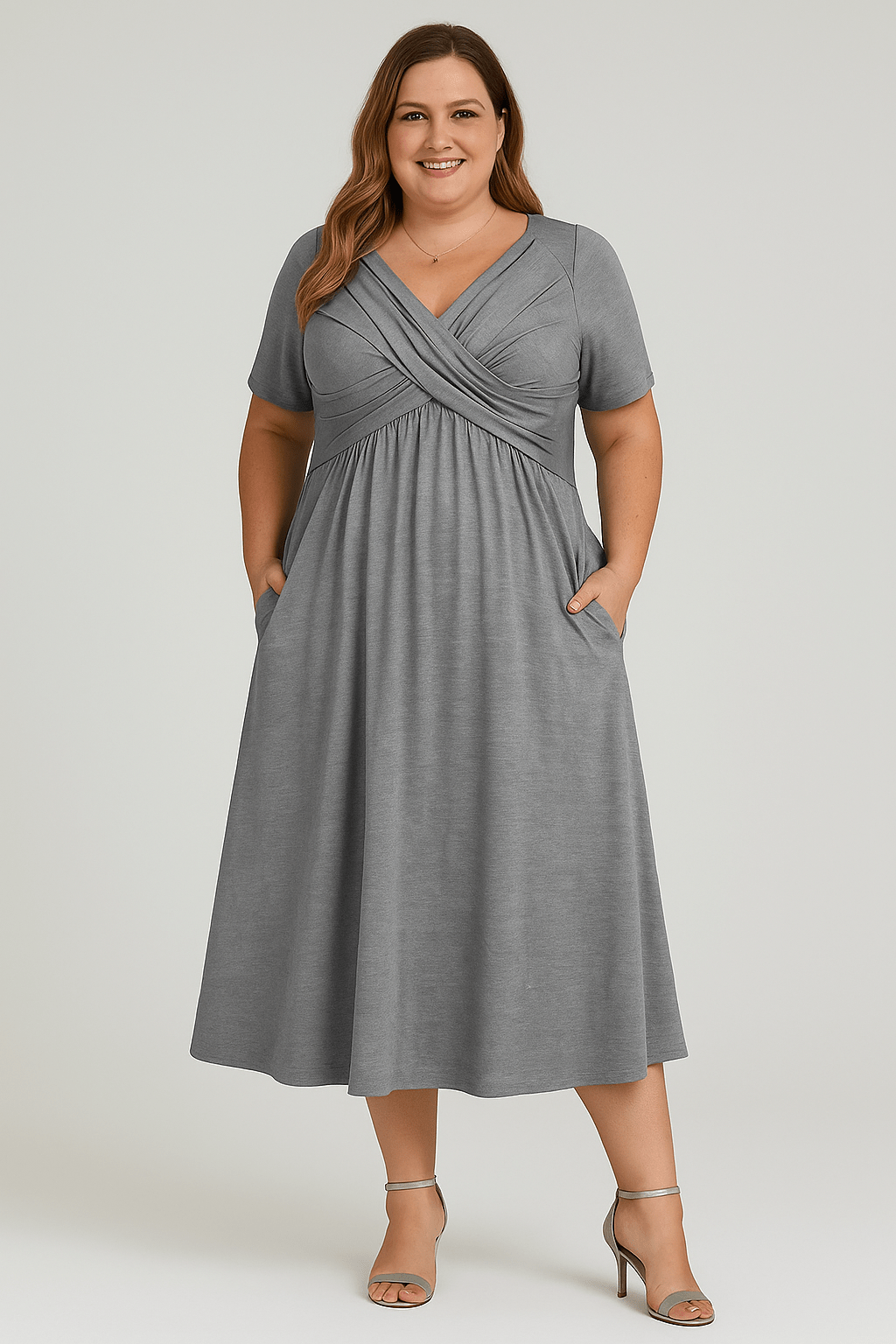 Elsie | Pleated Relaxed Fit Midi Dress