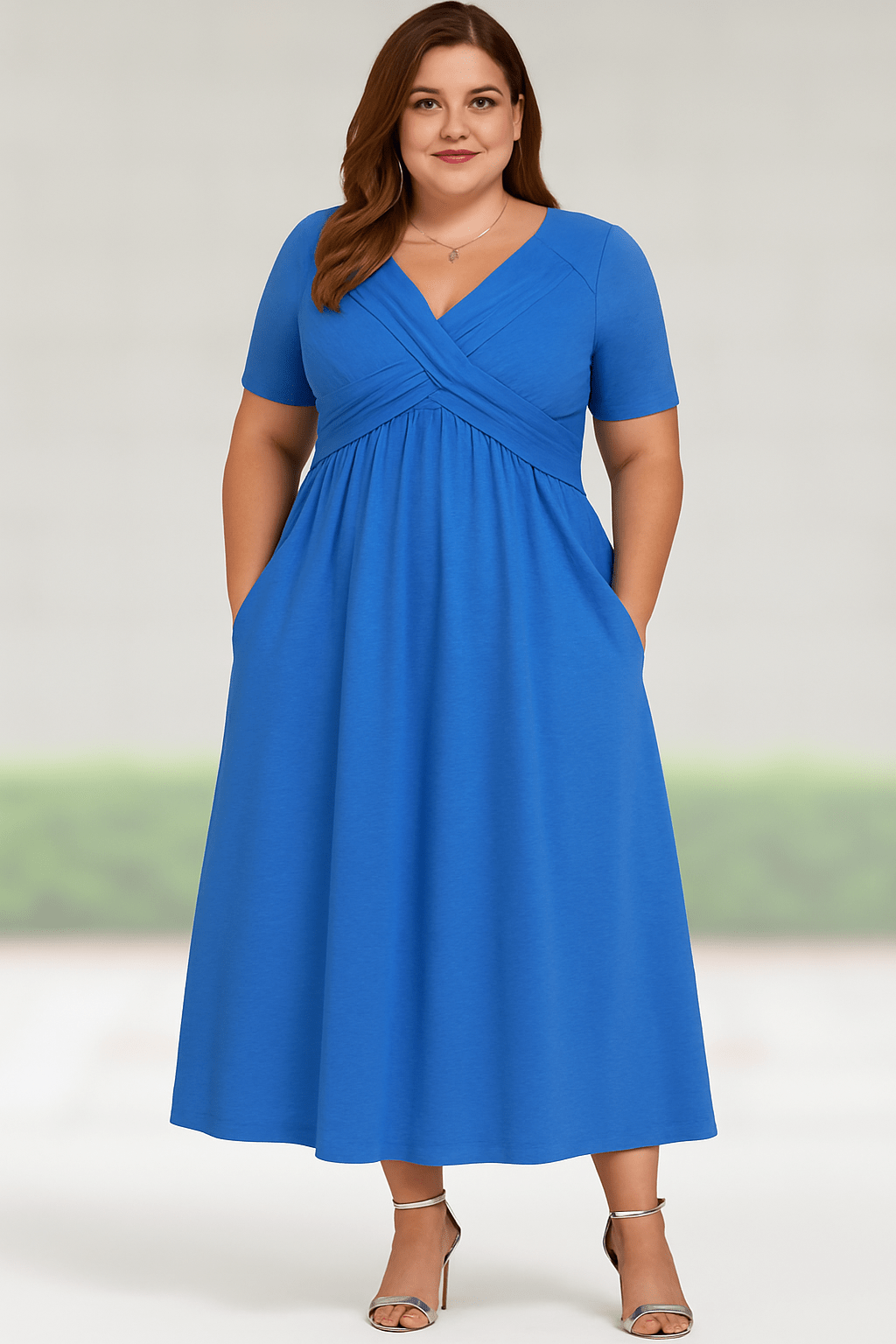 Elsie | Pleated Relaxed Fit Midi Dress