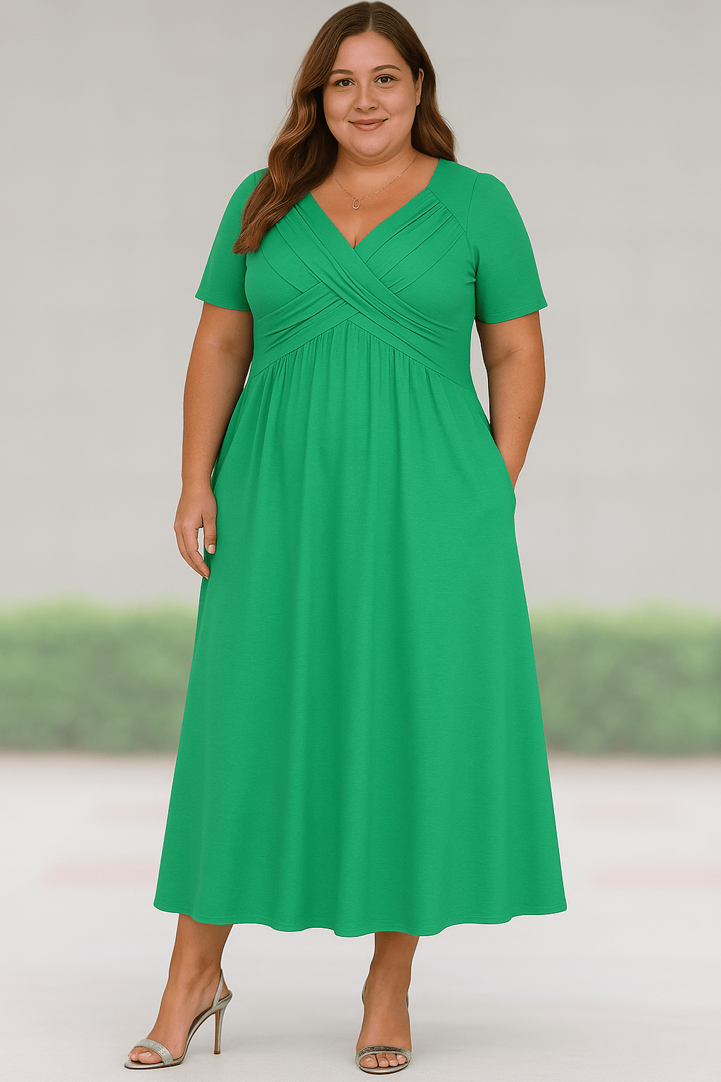 Elsie | Pleated Relaxed Fit Midi Dress