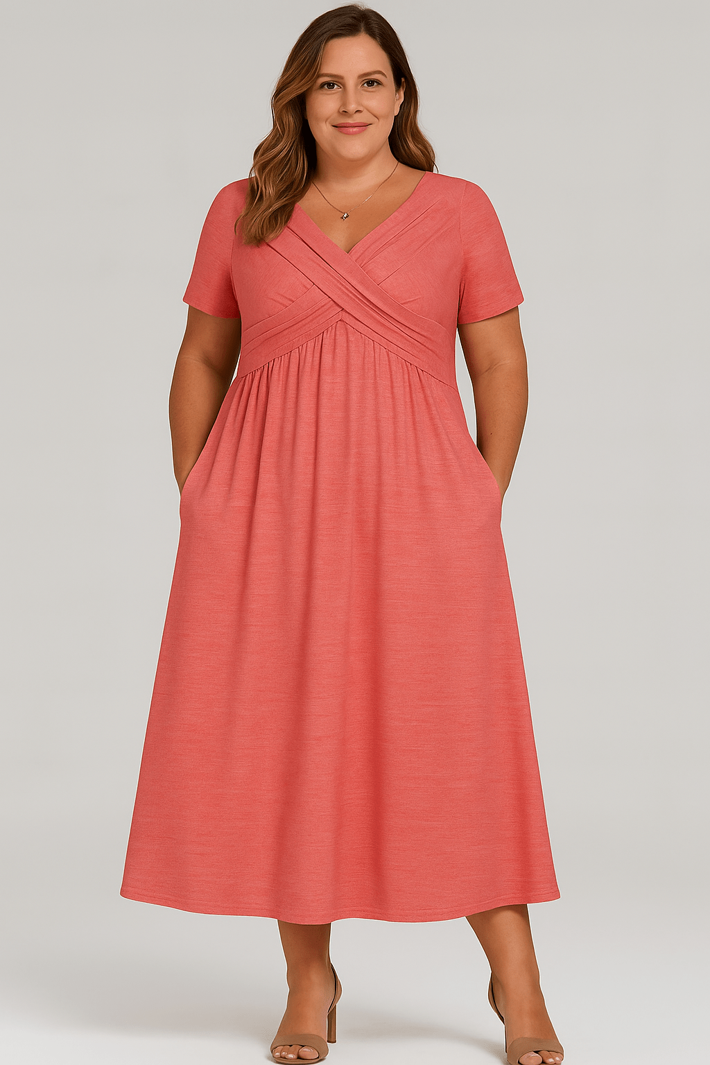 Elsie | Pleated Relaxed Fit Midi Dress