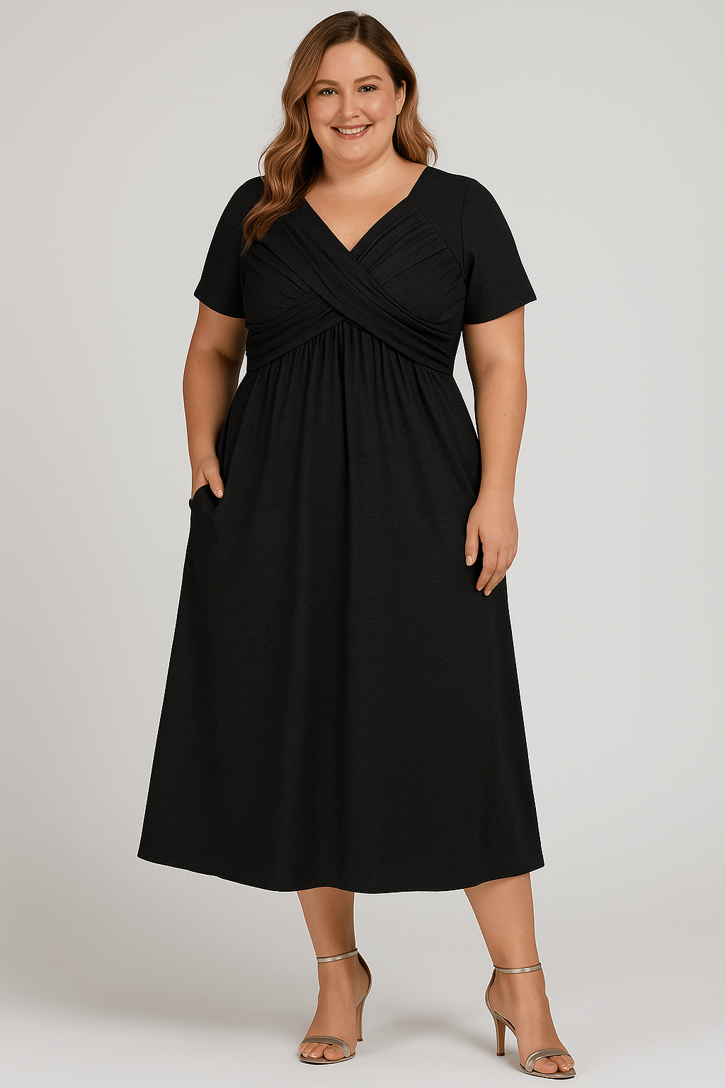 Elsie | Pleated Relaxed Fit Midi Dress