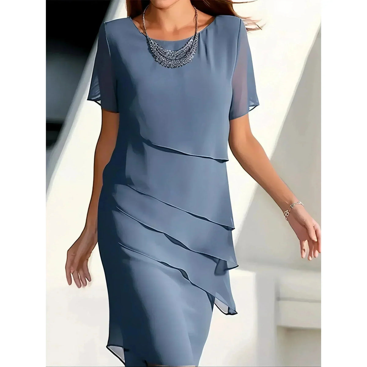 Harriet | Beautiful layered relaxed-fit dress
