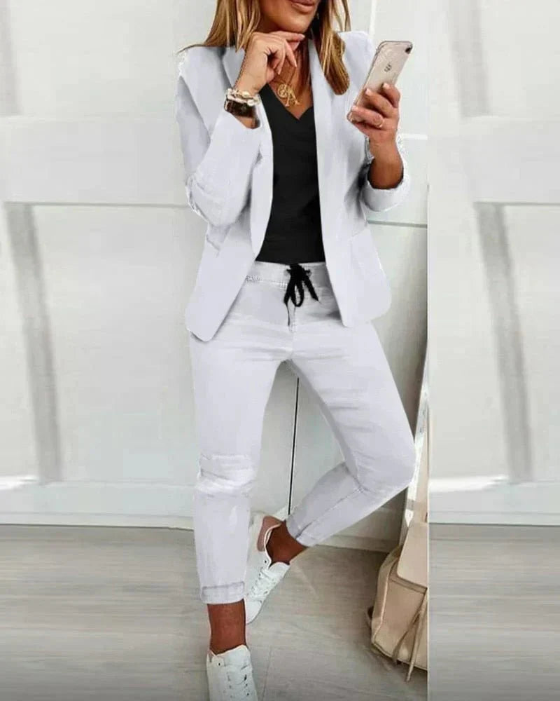 Women’s Casual Blazer & Jogger Set