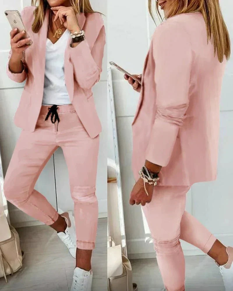 Women’s Casual Blazer & Jogger Set