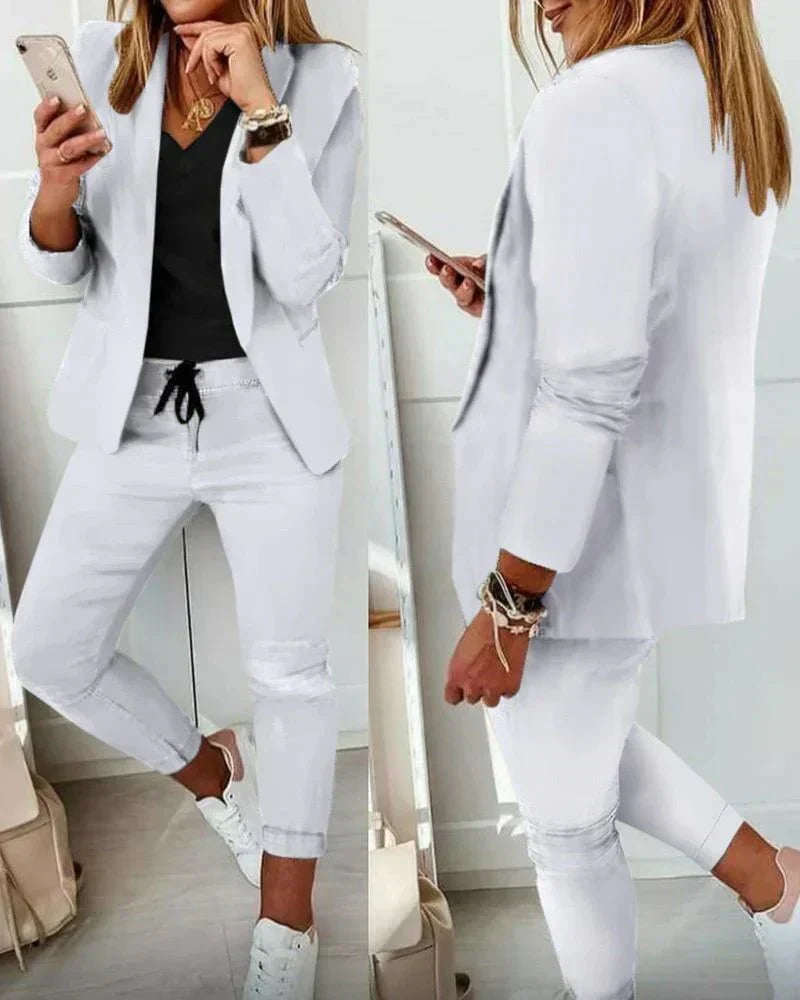 Women’s Casual Blazer & Jogger Set