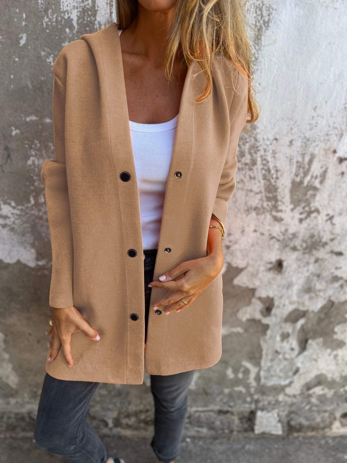Marli | Casual Long Hooded Jacket