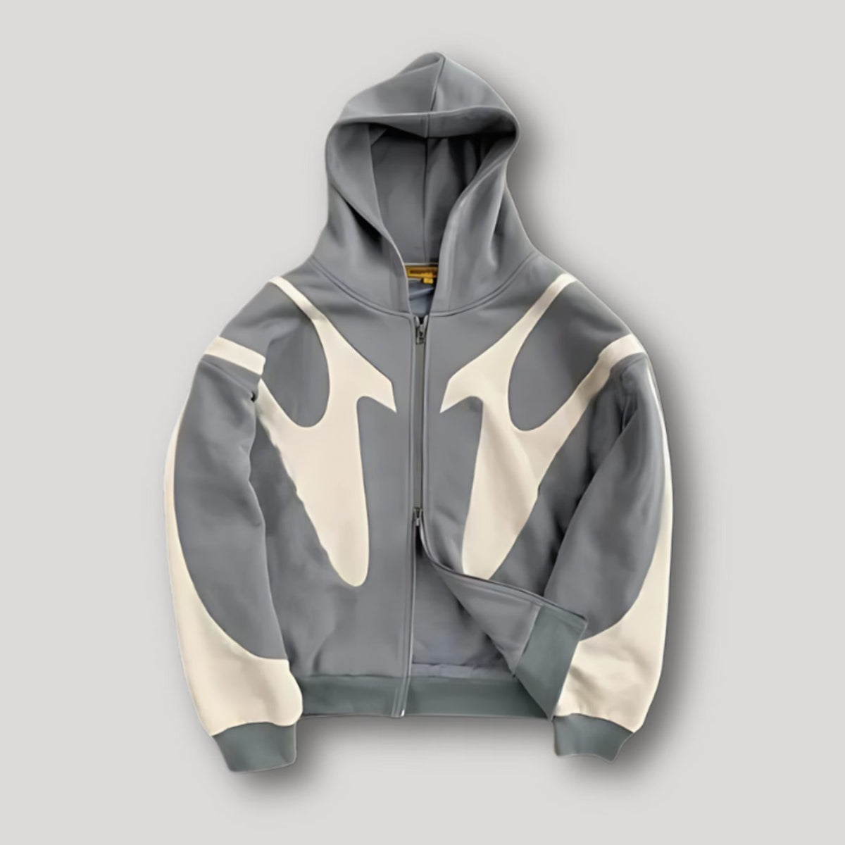 Kai | Men’s Graphic Contrast-Appliqué Heavyweight Zip Hoodie