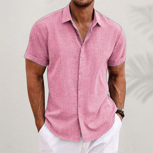 Men’s Casual Short Sleeve Button Shirt