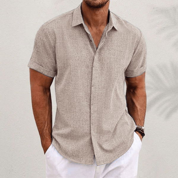 Men’s Casual Short Sleeve Button Shirt
