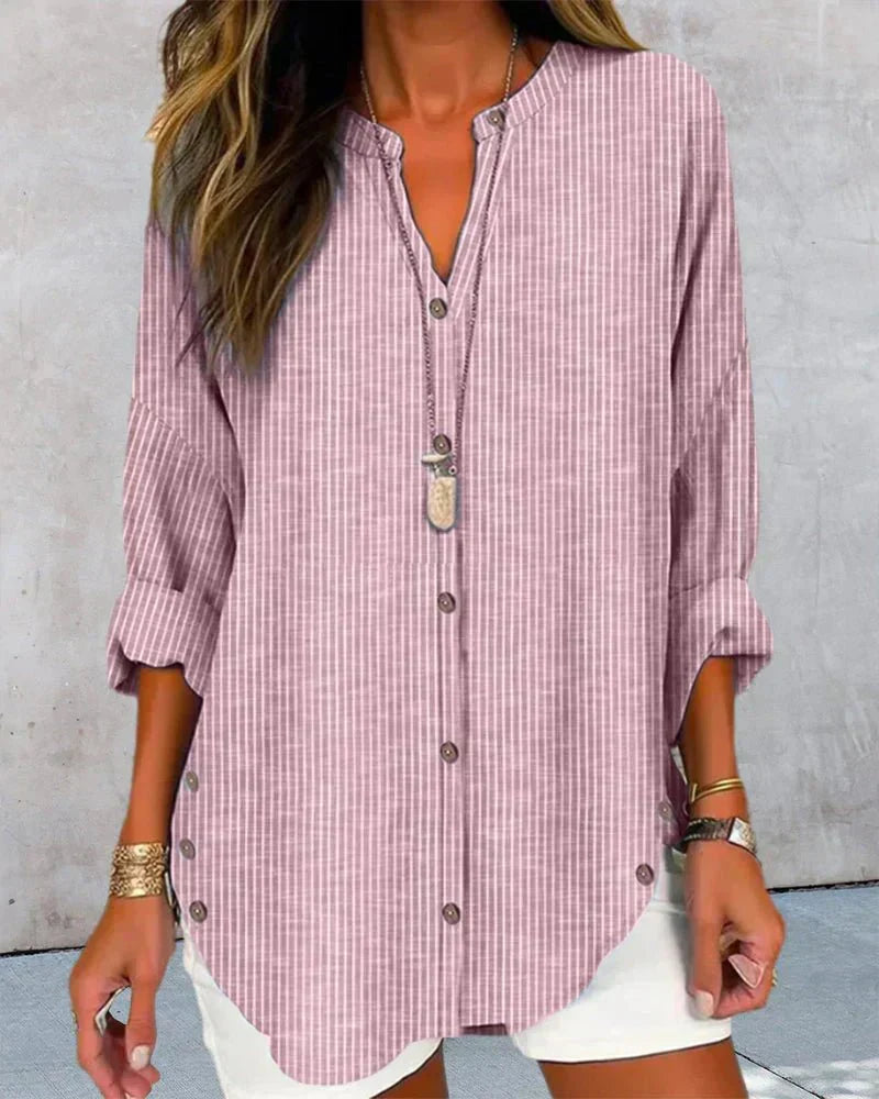 Penelope | Stripe V-Neck Top