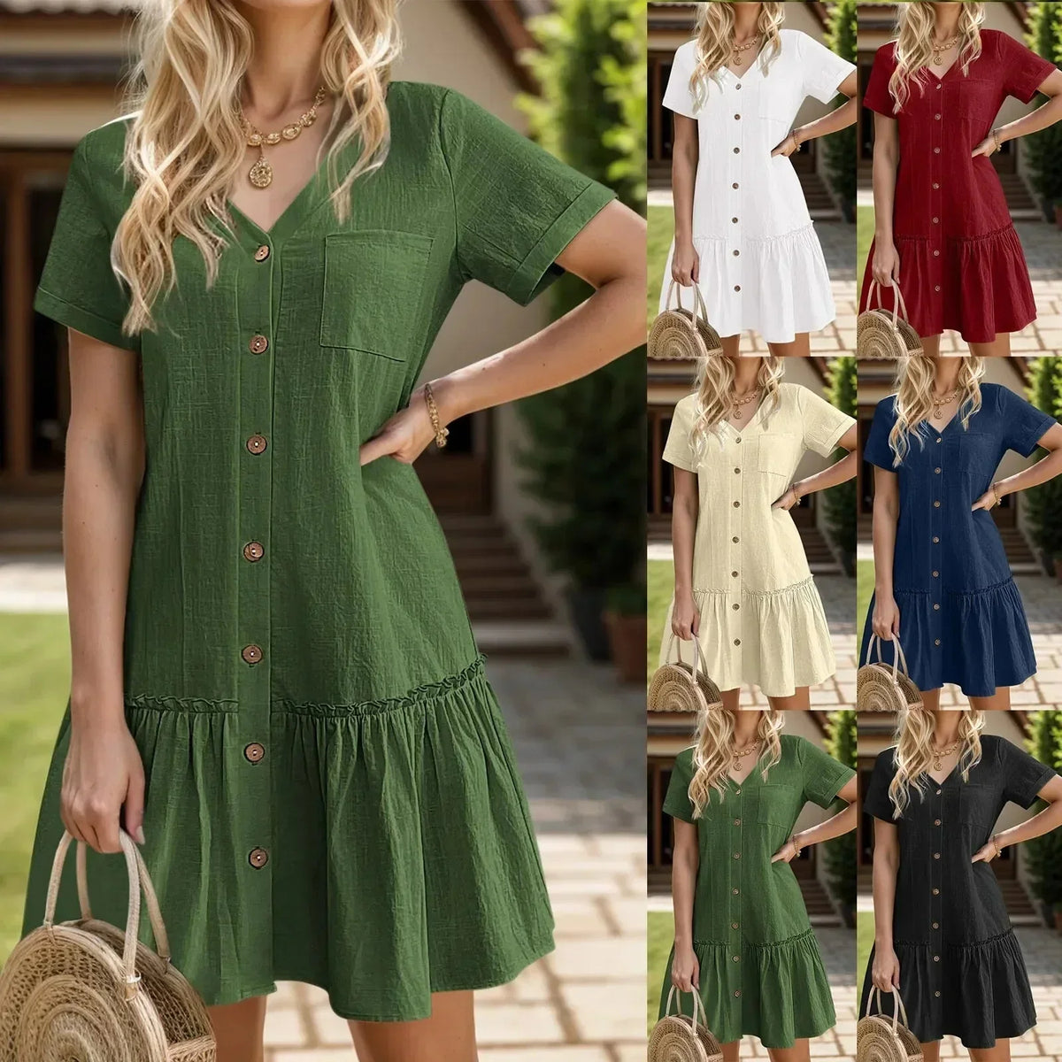 Piala Relaxed Linen Dress Tunic