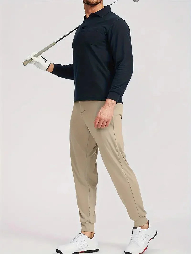 Men’s Golf Pants Stretch Slim Fit Performance Trousers