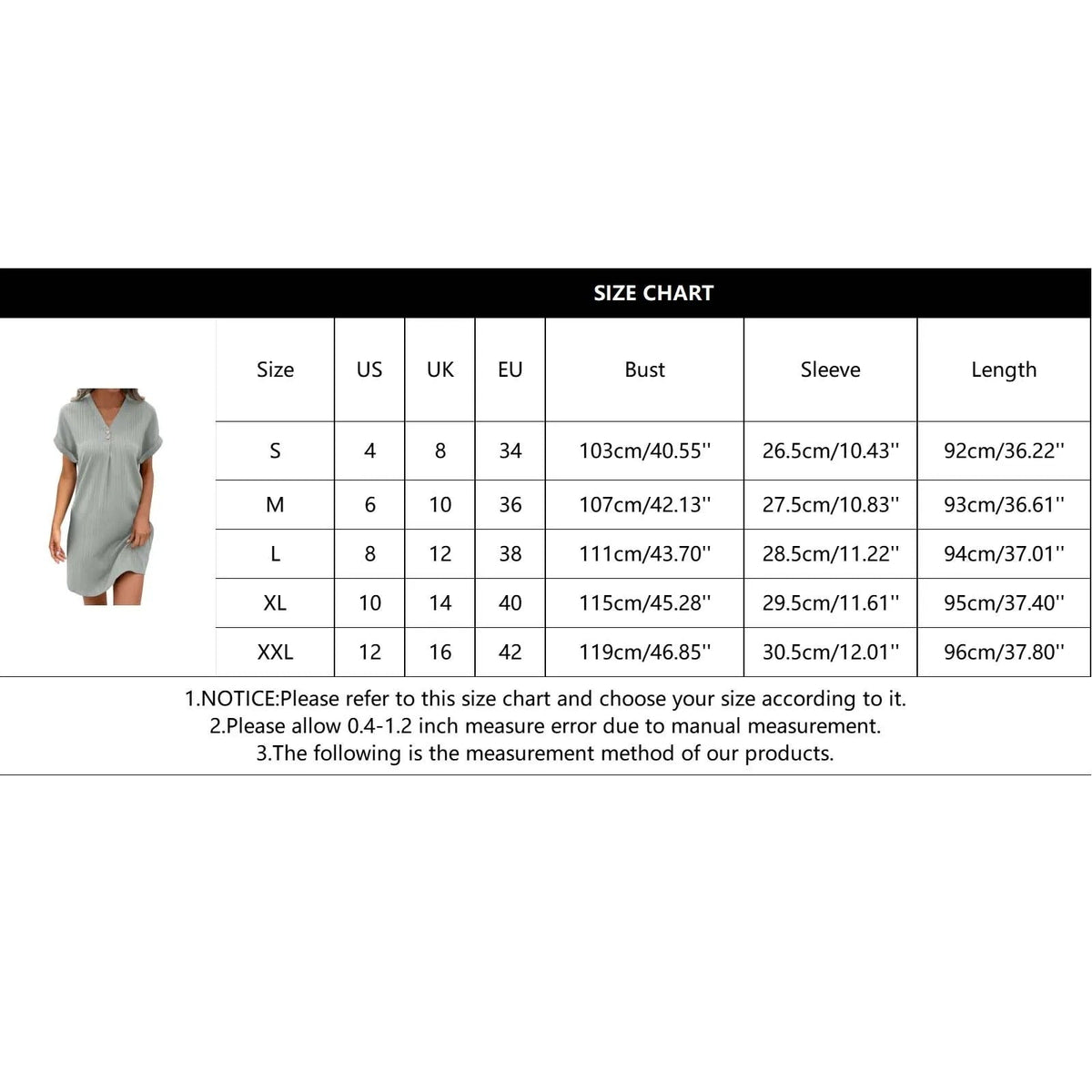Corinne | Casual Button V-Neck Dress