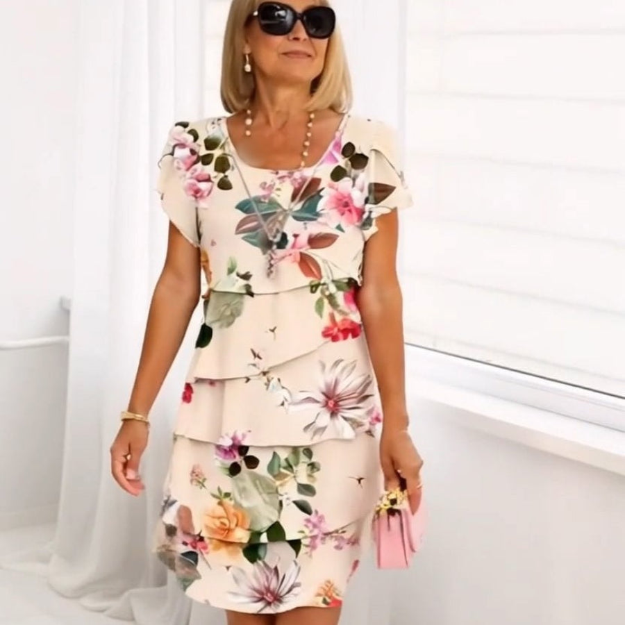 Maribel | Layered Floral Summer Dress