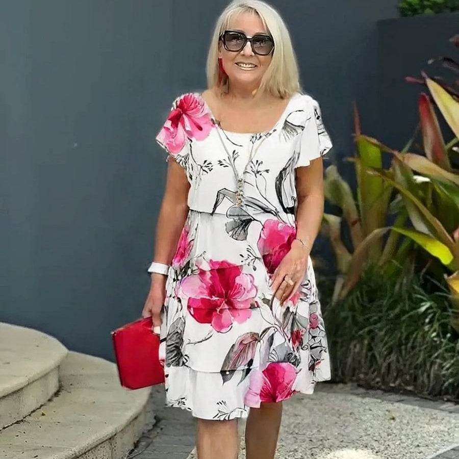 Maribel | Layered Floral Summer Dress