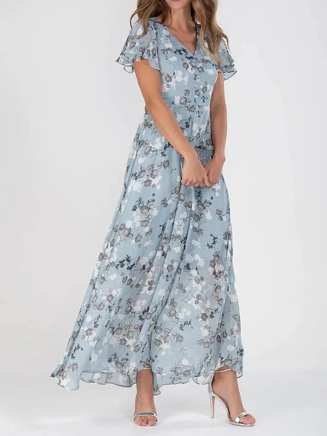Women’s V-Neck Floral Maxi Dress
