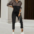 Elodie | Women’s Half-Zip Pattern-Block Pullover & Jogger Set