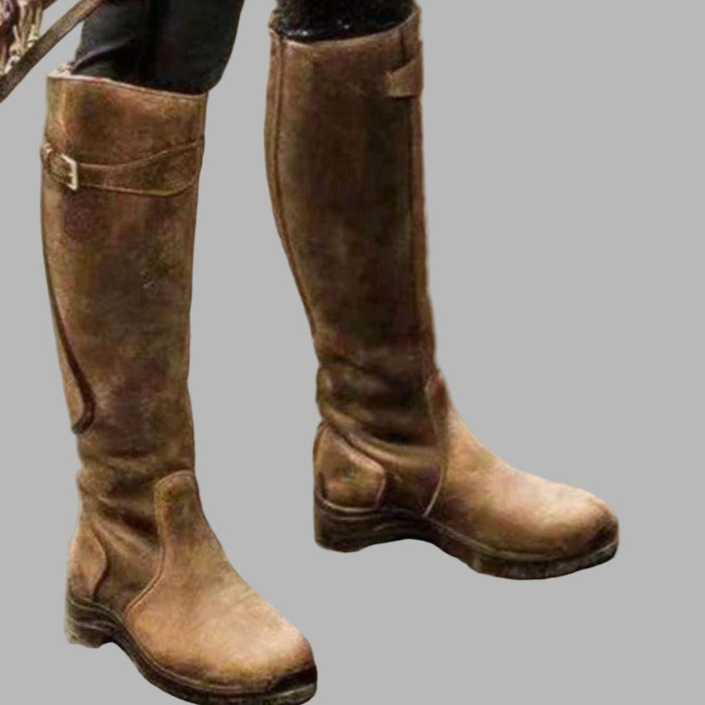 Sierra | Women’s Leather Buckled Tall Country Riding Boots