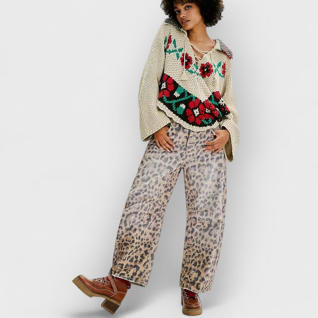 Thea | Stylish Leopard Jeans